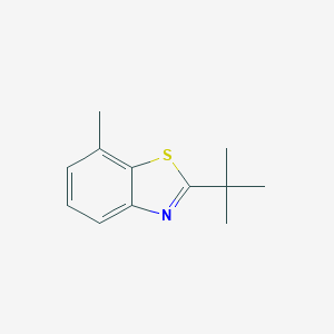 molecular formula C12H15NS B060377 2-tert-Butyl-7-methylbenzothiazole CAS No. 178999-25-2
