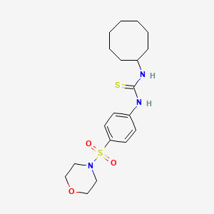molecular formula C19H29N3O3S2 B6037703 N-CYCLOOCTYL-N'-[4-(MORPHOLINOSULFONYL)PHENYL]THIOUREA 
