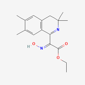 molecular formula C17H22N2O3 B6037808 ethyl (hydroxyimino)(3,3,6,7-tetramethyl-3,4-dihydro-1-isoquinolinyl)acetate 