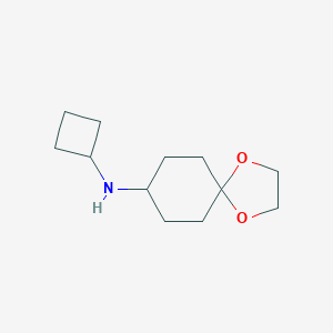 molecular formula C12H21NO2 B060379 N-Cyclobutyl-4-aminocyclohexanone ethylene ketal CAS No. 177721-53-8