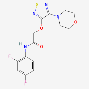 molecular formula C14H14F2N4O3S B6037960 N-(2,4-DIFLUOROPHENYL)-2-{[4-(4-MORPHOLINYL)-1,2,5-THIADIAZOL-3-YL]OXY}ACETAMIDE 