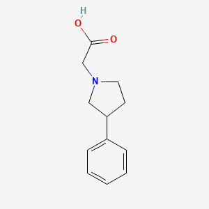 molecular formula C12H15NO2 B603797 2-(3-Phenylpyrrolidin-1-yl)acetic acid CAS No. 1083299-34-6
