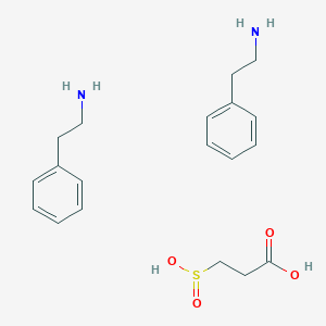 Propanoic acid, 3-sulfino-, compd. with benzeneethanamine (1:2)