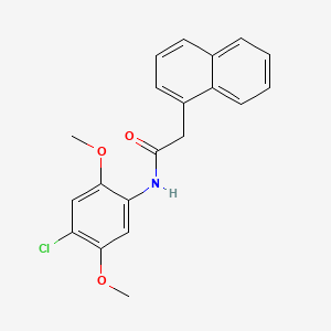 molecular formula C20H18ClNO3 B6038029 N-(4-chloro-2,5-dimethoxyphenyl)-2-(naphthalen-1-yl)acetamide 