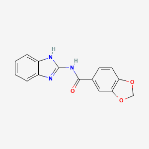 molecular formula C15H11N3O3 B6038058 N-(1H-1,3-benzimidazol-2-yl)-1,3-benzodioxole-5-carboxamide 