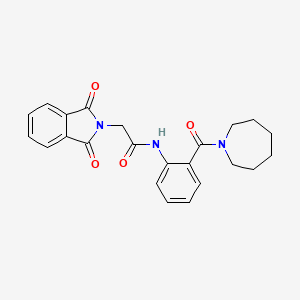 molecular formula C23H23N3O4 B6038064 N-[2-(1-azepanylcarbonyl)phenyl]-2-(1,3-dioxo-1,3-dihydro-2H-isoindol-2-yl)acetamide 