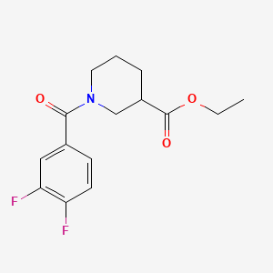 molecular formula C15H17F2NO3 B603831 Ethyl 1-(3,4-difluorobenzoyl)-3-piperidinecarboxylate CAS No. 1157069-38-9