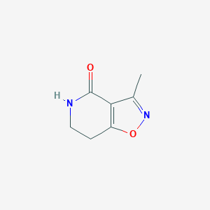 molecular formula C7H8N2O2 B060384 3-methyl-6,7-dihydroisoxazolo[4,5-c]pyridin-4(5H)-one CAS No. 164223-42-1