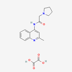 molecular formula C18H21N3O5 B6038425 N-(2-methylquinolin-4-yl)-2-pyrrolidin-1-ylacetamide;oxalic acid 