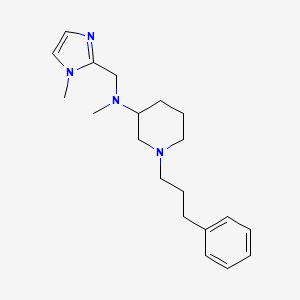molecular formula C20H30N4 B6038436 N-methyl-N-[(1-methylimidazol-2-yl)methyl]-1-(3-phenylpropyl)piperidin-3-amine 