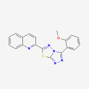 molecular formula C19H13N5OS B603863 methyl 2-[6-(2-quinolinyl)[1,2,4]triazolo[3,4-b][1,3,4]thiadiazol-3-yl]phenyl ether CAS No. 1010921-25-1
