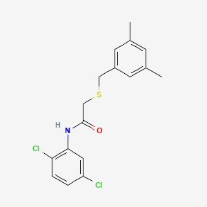 molecular formula C17H17Cl2NOS B6038657 N-(2,5-dichlorophenyl)-2-[(3,5-dimethylphenyl)methylsulfanyl]acetamide 
