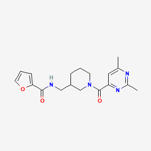 molecular formula C18H22N4O3 B6038872 N-[[1-(2,6-dimethylpyrimidine-4-carbonyl)piperidin-3-yl]methyl]furan-2-carboxamide 