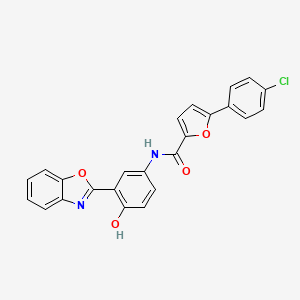 molecular formula C24H15ClN2O4 B6038917 N-[3-(1,3-benzoxazol-2-yl)-4-hydroxyphenyl]-5-(4-chlorophenyl)furan-2-carboxamide 