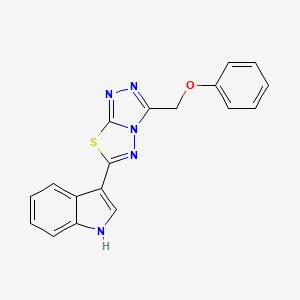 B603893 3-[3-(phenoxymethyl)[1,2,4]triazolo[3,4-b][1,3,4]thiadiazol-6-yl]-1H-indole CAS No. 929870-47-3