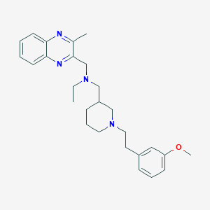 molecular formula C27H36N4O B6039007 N-[[1-[2-(3-methoxyphenyl)ethyl]piperidin-3-yl]methyl]-N-[(3-methylquinoxalin-2-yl)methyl]ethanamine 