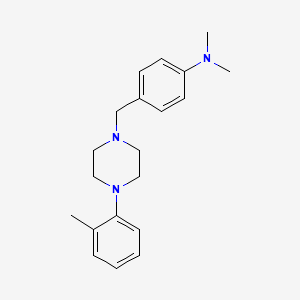 molecular formula C20H27N3 B6039218 N,N-dimethyl-4-[[4-(2-methylphenyl)piperazin-1-yl]methyl]aniline 