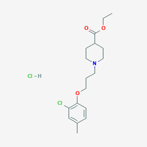 molecular formula C18H27Cl2NO3 B6039380 Ethyl 1-[3-(2-chloro-4-methylphenoxy)propyl]piperidine-4-carboxylate;hydrochloride 