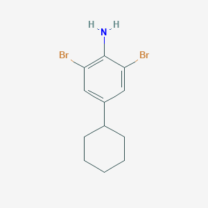 molecular formula C12H15Br2N B060394 2,6-Dibromo-4-cyclohexylaniline CAS No. 175135-11-2