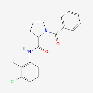molecular formula C19H19ClN2O2 B6039542 N-(3-chloro-2-methylphenyl)-1-(phenylcarbonyl)prolinamide 