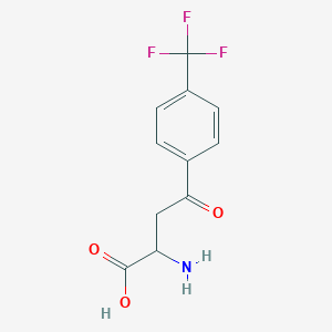 molecular formula C11H10F3NO3 B060396 DL-2-Amino-4-(4-trifluoromethylphenyl)-4-oxobutanoic acid hcl CAS No. 168154-90-3