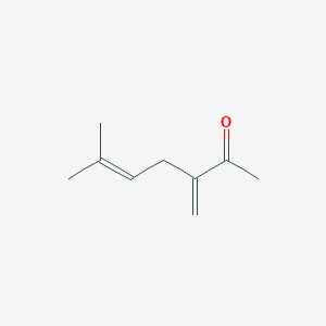 molecular formula C9H14O B060398 6-Methyl-3-methylidenehept-5-en-2-one CAS No. 182412-80-2