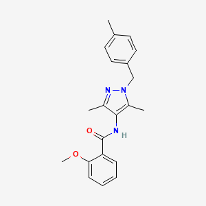 molecular formula C21H23N3O2 B6039811 N~1~-[3,5-DIMETHYL-1-(4-METHYLBENZYL)-1H-PYRAZOL-4-YL]-2-METHOXYBENZAMIDE 