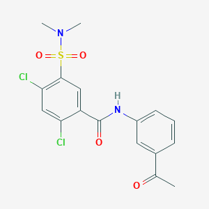 molecular formula C17H16Cl2N2O4S B6039833 N-(3-acetylphenyl)-2,4-dichloro-5-(dimethylsulfamoyl)benzamide 