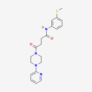 molecular formula C20H24N4O2S B6040062 N-[3-(methylsulfanyl)phenyl]-4-oxo-4-[4-(pyridin-2-yl)piperazin-1-yl]butanamide 