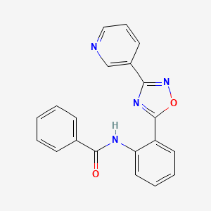 molecular formula C20H14N4O2 B604008 N-{2-[3-(3-pyridinyl)-1,2,4-oxadiazol-5-yl]phenyl}benzamide CAS No. 1119398-94-5
