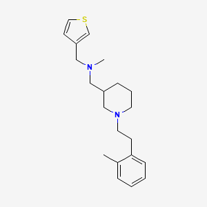 molecular formula C21H30N2S B6040101 N-methyl-1-[1-[2-(2-methylphenyl)ethyl]piperidin-3-yl]-N-(thiophen-3-ylmethyl)methanamine 
