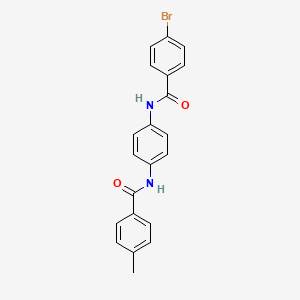 molecular formula C21H17BrN2O2 B6040392 N-[4-[(4-bromobenzoyl)amino]phenyl]-4-methylbenzamide 