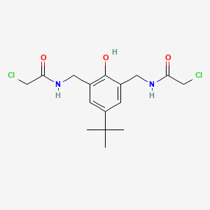 molecular formula C16H22Cl2N2O3 B6040481 N-({5-TERT-BUTYL-3-[(2-CHLOROACETAMIDO)METHYL]-2-HYDROXYPHENYL}METHYL)-2-CHLOROACETAMIDE 