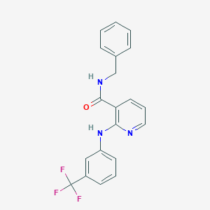 molecular formula C20H16F3N3O B6040488 N-benzyl-2-{[3-(trifluoromethyl)phenyl]amino}nicotinamide 