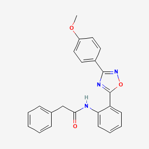 molecular formula C23H19N3O3 B604062 N-{2-[3-(4-methoxyphenyl)-1,2,4-oxadiazol-5-yl]phenyl}-2-phenylacetamide CAS No. 1092342-29-4
