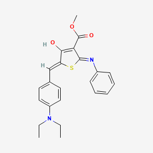 molecular formula C23H24N2O3S B6040670 methyl (5Z)-5-[4-(diethylamino)benzylidene]-4-oxo-2-(phenylamino)-4,5-dihydrothiophene-3-carboxylate 
