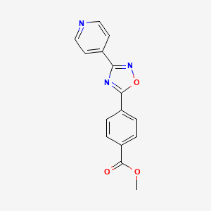 molecular formula C15H11N3O3 B6040832 METHYL 4-[3-(4-PYRIDYL)-1,2,4-OXADIAZOL-5-YL]BENZOATE 