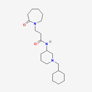 molecular formula C21H37N3O2 B6040908 N-[1-(cyclohexylmethyl)piperidin-3-yl]-3-(2-oxoazepan-1-yl)propanamide 
