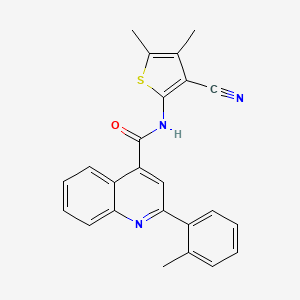 molecular formula C24H19N3OS B6040949 N-(3-cyano-4,5-dimethylthiophen-2-yl)-2-(2-methylphenyl)quinoline-4-carboxamide 