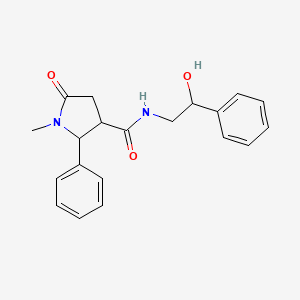 molecular formula C20H22N2O3 B6040964 N-(2-hydroxy-2-phenylethyl)-1-methyl-5-oxo-2-phenylpyrrolidine-3-carboxamide 