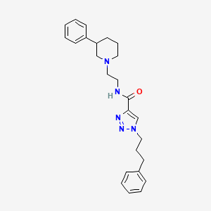 molecular formula C25H31N5O B6041014 N-[2-(3-phenylpiperidin-1-yl)ethyl]-1-(3-phenylpropyl)triazole-4-carboxamide 