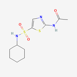 molecular formula C11H17N3O3S2 B6041036 N-[5-(cyclohexylsulfamoyl)-1,3-thiazol-2-yl]acetamide 