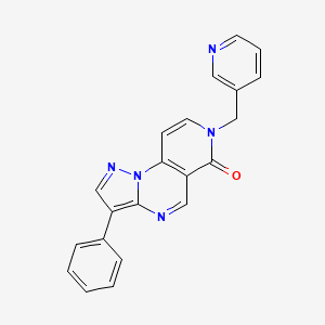 molecular formula C21H15N5O B6041085 3-phenyl-7-(3-pyridylmethyl)pyrazolo[1,5-a]pyrido[3,4-e]pyrimidin-6(7H)-one 