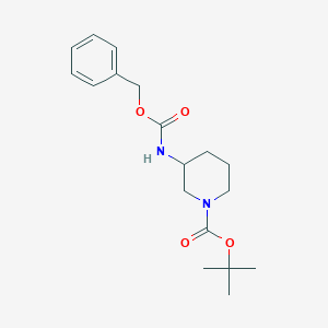 molecular formula C18H26N2O4 B060411 3-Benzyloxycarbonylamino-piperidine-1-carboxylic acid tert-butyl ester CAS No. 183207-70-7
