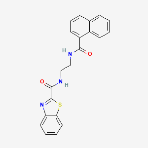 molecular formula C21H17N3O2S B604118 N-[2-(1-naphthoylamino)ethyl]-1,3-benzothiazole-2-carboxamide CAS No. 1224128-70-4
