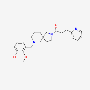 molecular formula C25H33N3O3 B6041286 1-[9-[(2,3-Dimethoxyphenyl)methyl]-2,9-diazaspiro[4.5]decan-2-yl]-3-pyridin-2-ylpropan-1-one 