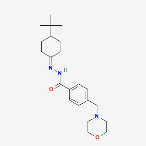 molecular formula C22H33N3O2 B6041293 N'-(4-TERT-BUTYLCYCLOHEXYLIDENE)-4-[(MORPHOLIN-4-YL)METHYL]BENZOHYDRAZIDE 