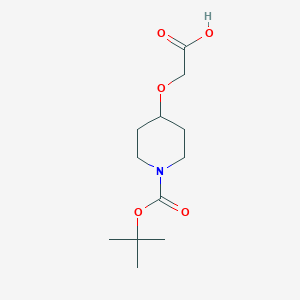 molecular formula C12H21NO5 B060413 N-Boc-4-羧甲氧基哌啶 CAS No. 161948-70-5