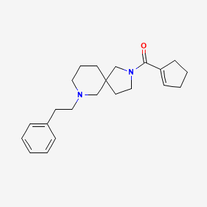 molecular formula C22H30N2O B6041300 Cyclopenten-1-yl-[9-(2-phenylethyl)-2,9-diazaspiro[4.5]decan-2-yl]methanone 