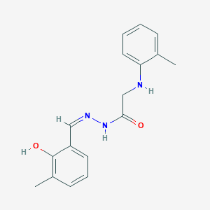 molecular formula C17H19N3O2 B6041642 N-[(Z)-(2-hydroxy-3-methylphenyl)methylideneamino]-2-(2-methylanilino)acetamide 